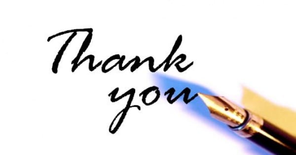 professional thank you